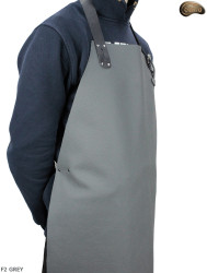 Leather protective apron F2 GREY/butcher/welding/chef/barbecue/locksmith