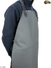 Leather protective apron F2 GREY/butcher/welding/chef/barbecue/locksmith