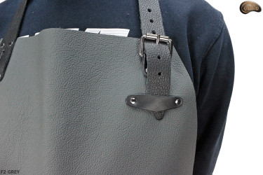 Leather protective apron F2 GREY/butcher/welding/chef/barbecue/locksmith