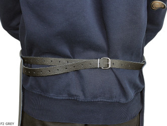Leather protective apron F2 GREY/butcher/welding/chef/barbecue/locksmith