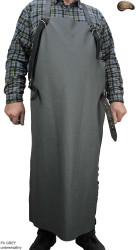 Leather protective apron F4 GREY/butcher/welding/chef/barbecue/locksmith