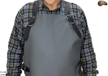 Leather protective apron F4 GREY/butcher/welding/chef/barbecue/locksmith