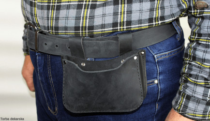Tool belt pouch for attaching to trouser belt
