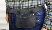 Tool belt pouch for attaching to trouser belt