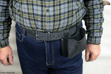 Tool belt pouch for attaching to trouser belt