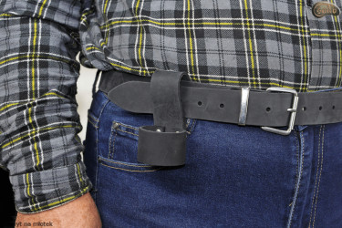 Hammer holder for tool belt/mechanic's belt