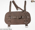 SZ3 suspenders, brown split leather /strap for a blanket, sleeping mat, sleeping bag, jacket, bicycle/motorcycle
