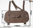 SZ3 suspenders, brown split leather /strap for a blanket, sleeping mat, sleeping bag, jacket, bicycle/motorcycle