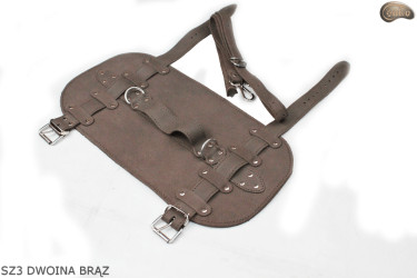 SZ3 suspenders, brown split leather /strap for a blanket, sleeping mat, sleeping bag, jacket, bicycle/motorcycle
