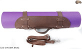 SZ3 suspenders, brown split leather /strap for a blanket, sleeping mat, sleeping bag, jacket, bicycle/motorcycle