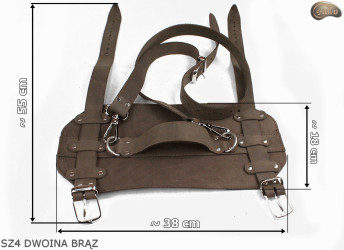 SZ4 hevederek, barna hasított bőr /heveder takaróhoz, alvómatrachoz, hálózsákhoz, kabáthoz, kerékpárhoz/motorkerékpárhoz