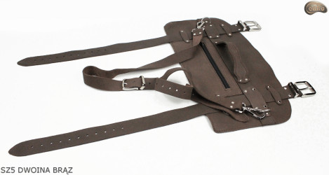 SZ5 hevederek, barna hasított bőr /heveder takaróhoz, alvómatrachoz, hálózsákhoz, kabáthoz, kerékpárhoz/motorkerékpárhoz