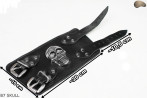 Leather bracelet B7 skull goth rock metal punk