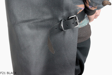 Leather protective apron F21 BLACK/butcher/welding/chef/barbecue/locksmith
