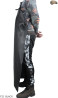 Kožená ochranná zástěra F21 BLACK/řezník/svářeč/kuchař/grilovač/zámečník