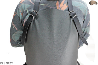 Kožená ochranná zástěra F21 GREY/řezník/svářeč/kuchař/grilovač/zámečník