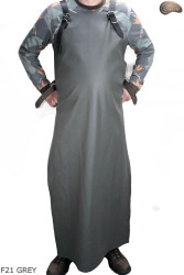 Kožená ochranná zástěra F21 GREY/řezník/svářeč/kuchař/grilovač/zámečník