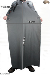 Tablier de protection en cuir F21 GREY/boucher/soudure/chef/barbecue/serrurier