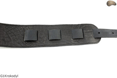 G1 Crocodile leather electric guitar/bass strap