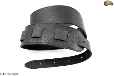 G1 Crocodile leather electric guitar/bass strap