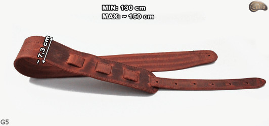 G5 elektromos/basszusgitár heveder, valódi bőr