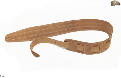 Sangle pour guitare électrique/basse G7 en cuir naturel