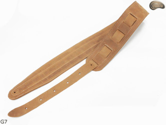 Popruh pro elektrickou/basovou kytaru G7 z přírodní kůže