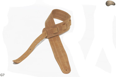 Sangle pour guitare électrique/basse G7 en cuir naturel