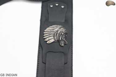G8 INDIAN electric/bass guitar strap, chief, genuine leather