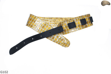 G102 electric/bass guitar strap, genuine leather, reversible