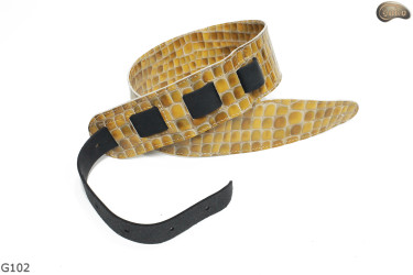G102 electric/bass guitar strap, genuine leather, reversible