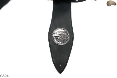 Popruh na elektrickou/basovou kytaru G594 EAGLE přírodní kůže