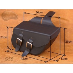 LEATHER SADDLEBAGS S58