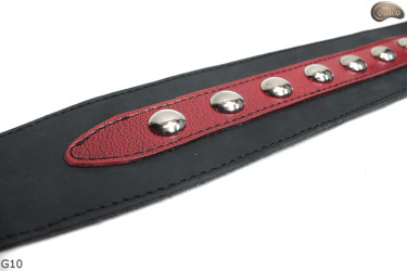 G10 electric/bass guitar strap, genuine leather, reversible