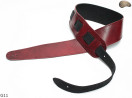 G11 RED electric/bass guitar strap, genuine leather, reversible