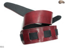 G11 RED electric/bass guitar strap, genuine leather, reversible