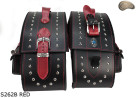 LEATHER SADDLEBAGS S262 RED