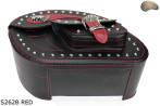LEATHER SADDLEBAGS S262 RED
