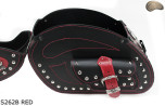 LEATHER SADDLEBAGS S262 RED
