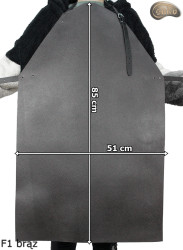 Tablier de protection en cuir / boucher / soudeur / cuisinier / barbecue / serrurier F1 BROWN