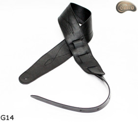 G14 guitar strap, double-sided leather strap for electric bass guitar