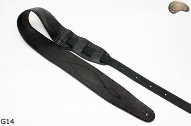 G14 kytarový popruh, oboustranný kožený popruh pro elektrickou baskytaru
