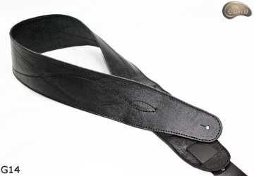 G14 guitar strap, double-sided leather strap for electric bass guitar