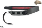 G17 RED guitar strap, double-sided leather strap for electric bass guitar