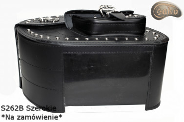 LEATHER SADDLEBAGS S262B WIDE *TO ORDER*