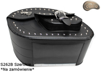 LEATHER SADDLEBAGS S262B WIDE *TO ORDER*