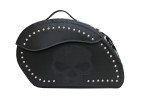 LEATHER SADDLEBAGS S152 SKULL