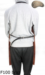 Bőr védőkötény F100 BROWN /hentes/hegesztő/szakács/barbecue/lakatos