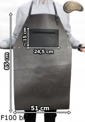 Kožená ochranná zástěra F100 BROWN/řezník/svářeč/kuchař/grilovač/zámečník