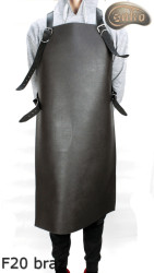 Leather protective apron F20 BROWN /butcher/welding/chef/barbecue/locksmith